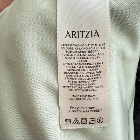 Aritzia‎ Socialista Green sleeveless Tube Top dress ruched Jersey Knit xs - Picture 5 of 15